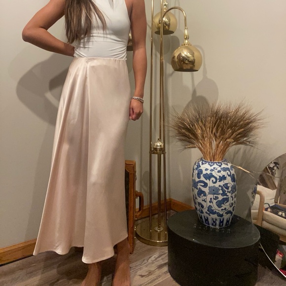 Silk Midi Skirt - Picture 2 of 9